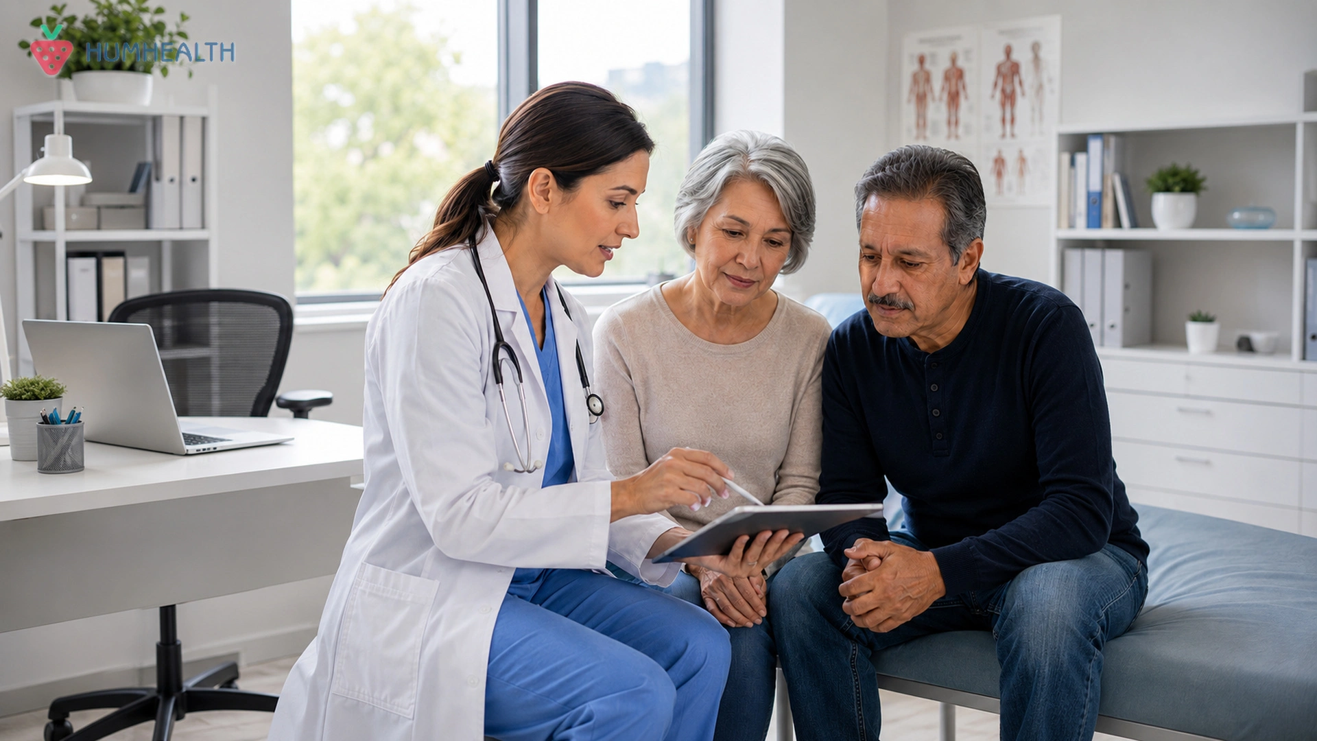 Care coordination consultation where healthcare professionals involve family members and caregivers in patient care planning using HumHealth patient engagement solutions.