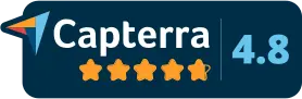 HumHealth Capterra 4.8 star rating badge