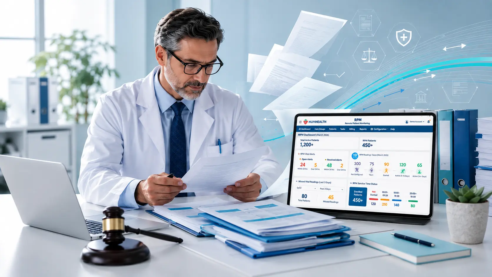 Provider evaluating Remote Patient Monitoring and Chronic Care Management software| HumHealth